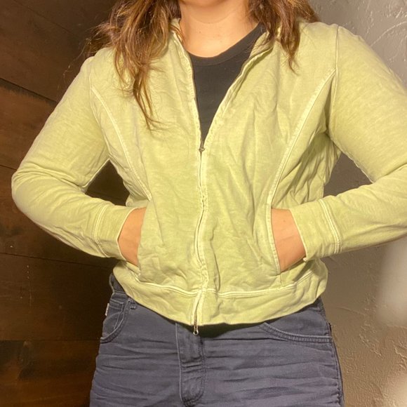 Light Green Zip-Up Hoodie - Picture 5 of 7